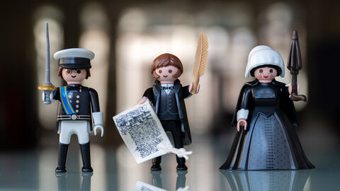 Figuren aus der Playmobil-Ausstellung 175 Jahre Paulskirche