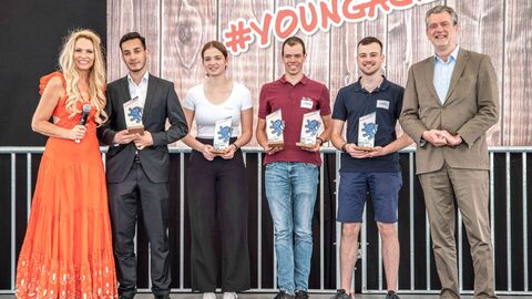 Die Preisträgerinnen und Preisträger des Wettbewerbs #youngagiert wurden am Montag geehrt.
