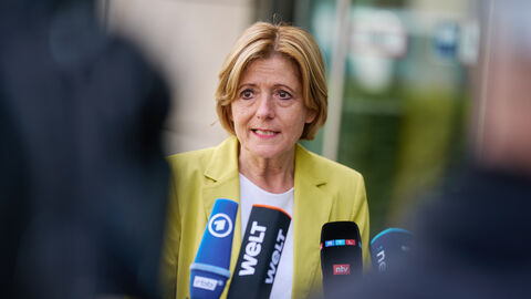 Malu Dreyer, Ministerpräsidentin von Rheinland-Pfalz, gibt ein Interview