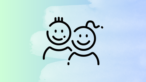 Gezeichnet: Zwei Kinder