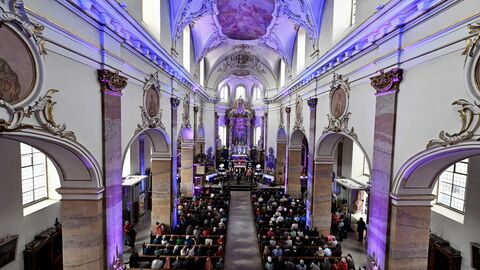 Die Hessentagskirche beim Eröffnungsgottesdienst.